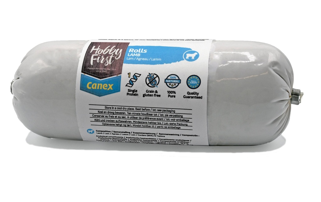 HobbyFirst High Protein Rolls Lamb 12 x 400 gr.