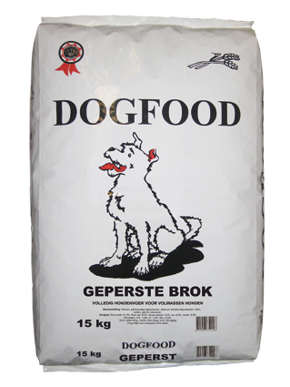 [HV0420] Dogfood Geperste brok 15 kg.