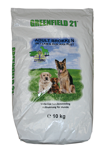 Greenfield 21 Lam & Rijst 10 kg.