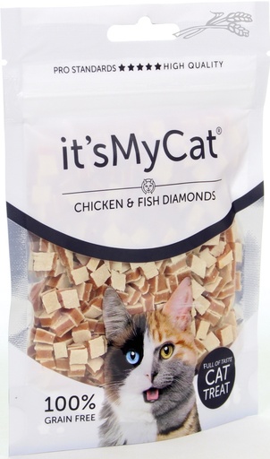 [IMC45510] it's My Cat Treat Chicken & Fish Diamonds 50 gr.