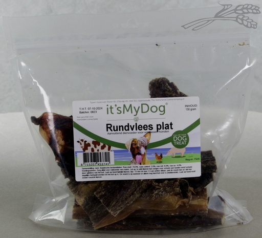 [IMD45374] it's My Dog Rundvlees plat 130 gr.