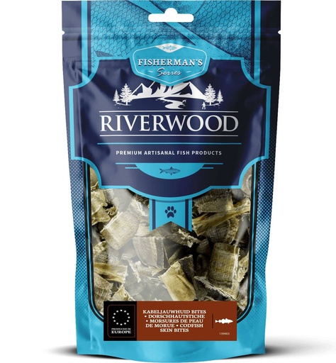 [JP139903] Riverwood Fisherman Kabeljauwhuid Bites 6 x 100 gr.