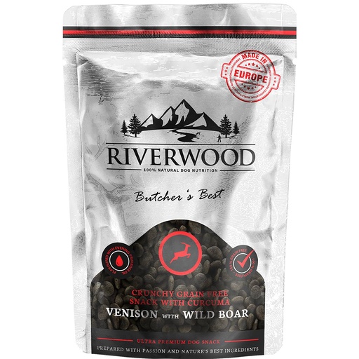 [JP140003] Riverwood Snack Butchers Best Deer & Wild Boar Crunchy 6 x 200 gr.