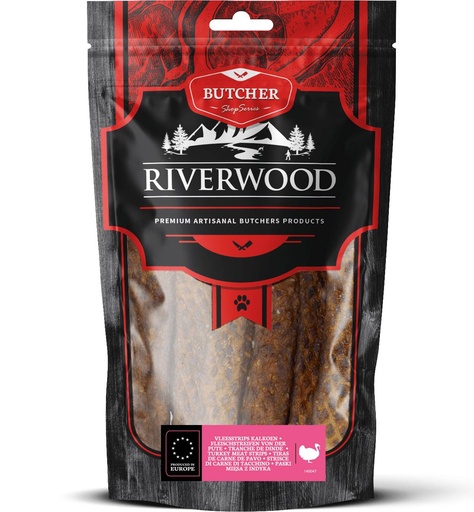 [JP140047] Riverwood Butcher Vleesstrips Kalkoen 6 x 150 gr.