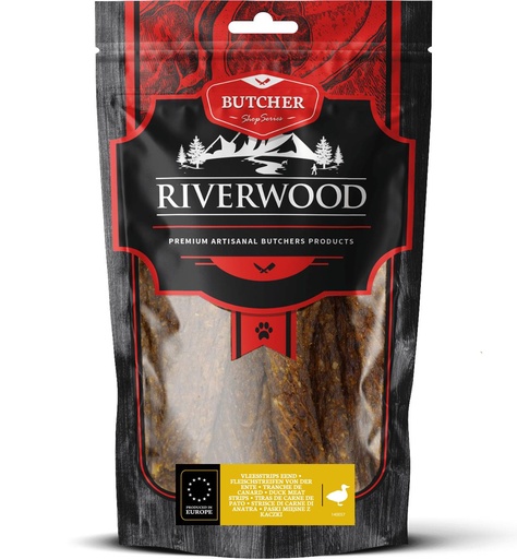 [JP140057] Riverwood Butcher Vleesstrips Eend 6 x 150 gr.
