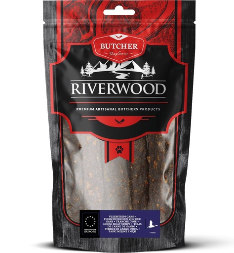 [JP140066] Riverwood Butcher Vleesstrips Gans 6 x 150 gr.