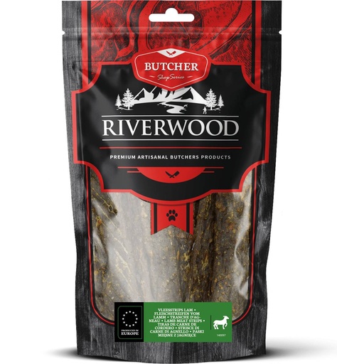 [JP140097] Riverwood Butcher Vleesstrips Lam 6 x 150 gr.