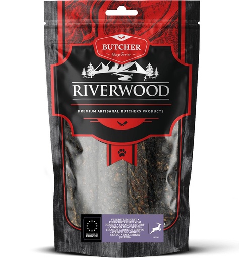 [JP140141] Riverwood Butcher Vleesstrips Hert 6 x 150 gr.