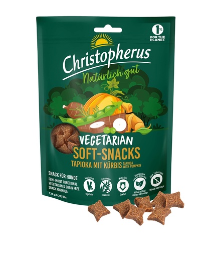[JP160007] Christopherus Semi Moist Snack Vegetarian 12 x 125 gr.