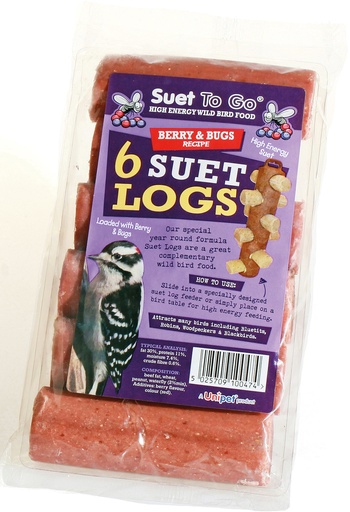 [KFM10047] Suet To Go Vetstaven Bessen & Insecten (6 x 6 x 90 gr.)