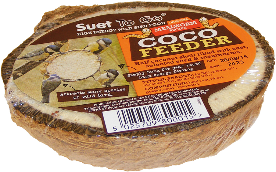 Suet To Go Coconut Mealworm Feeder 10 x 1 st.