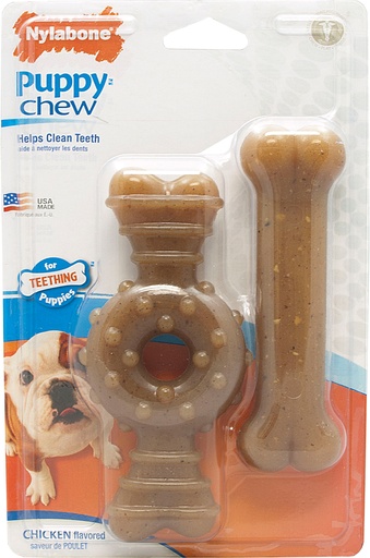 [KFM83053] Nylabone Puppy 2 Pack Wolf Chicken 1 st.