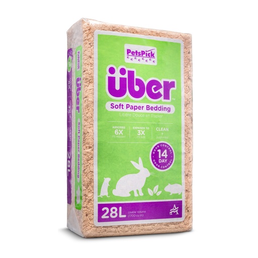 [KVA083] Uber Paper Bedding Natural 6 x 28 ltr.