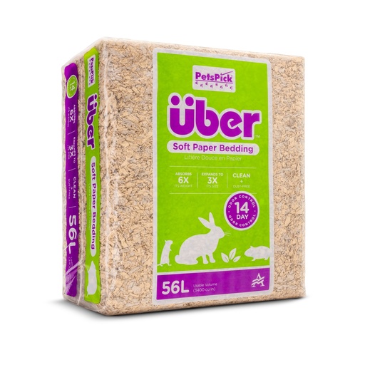 [KVA084] Uber Paper Bedding Natural 4 x 56 ltr.