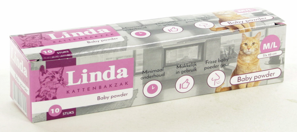Kattenbakzak Babypowder Linda 10 st.