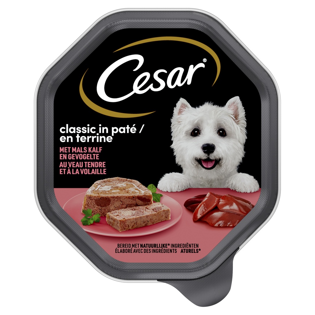 Cesar Classic Kalf Gev. in saus 14 x 150 gr.