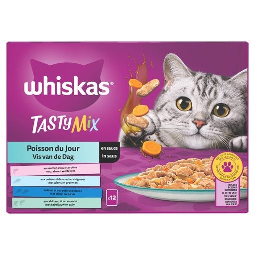 [MA439918] Whiskas MP Vis Van De Dag in Saus (4 x 12 x 85 gr.)