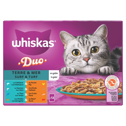 [MA441300] Whiskas MP Surf & Turf in Gelei (4 x 12 x 85 gr.)