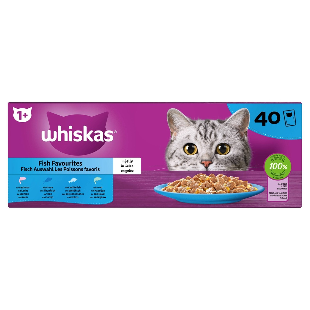 Whiskas 40-P Vis in Gelei 40 st.