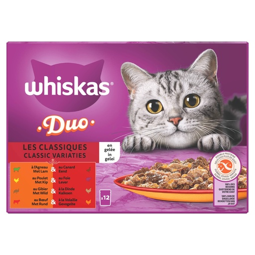 [MA443711] Whiskas MP Classic Variaties in Gelei (4 x 12 x 85 gr.)