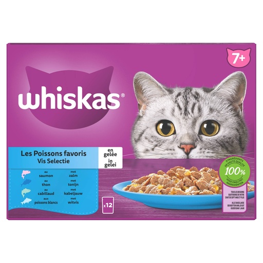 [MA448875] Whiskas MP 7+ Vis in Gelei (4 x 12 x 85 gr.)