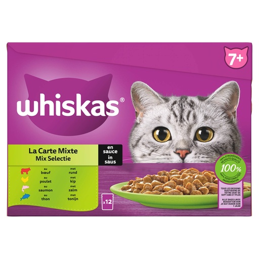 [MA448911] Whiskas MP 7+ Mix in Saus (4 x 12 x 85 gr.)