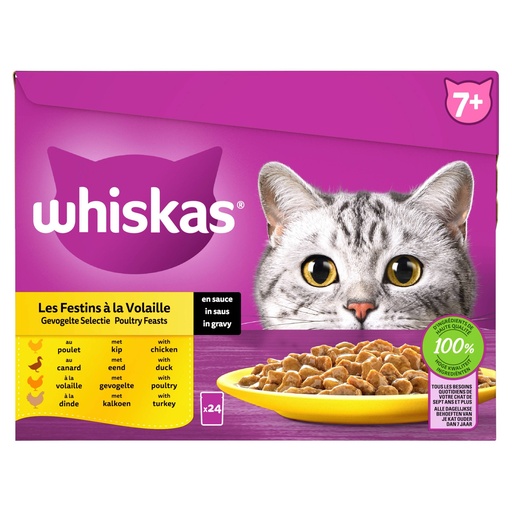 [MA448954] Whiskas MP 7+ Senior Gevogelte (2 x 24 x 85 gr.)