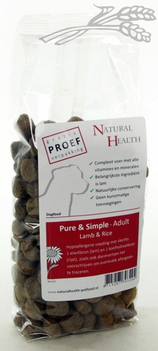 [NH320] Natural Health Dog Lamb & Rice Adult Monster (8 x 150 gr.)