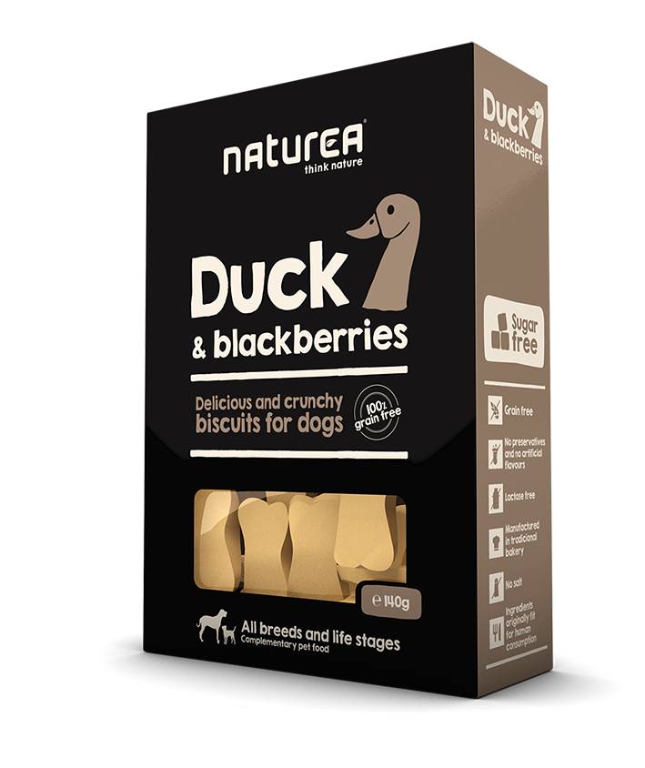 Naturea Biscuits Duck Blackberries 8 x 140 gr.