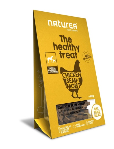 [NT37054] Naturea Treats Chicken Semi-Moist 8 x 100 gr.