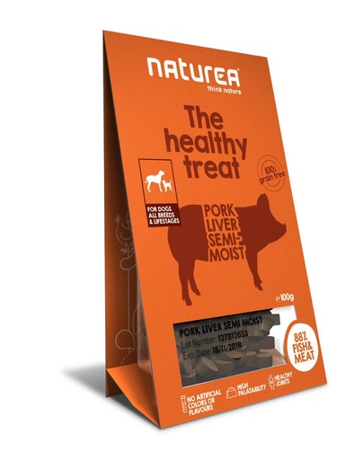 [NT37058] Naturea Treats Pork Liver Semi-Moist 8 x 100 gr.