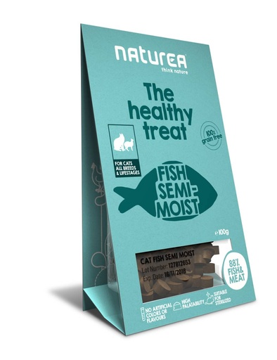 [NT37072] Naturea Cat Treats Fish Semi-Moist (8 x 100 gr.)