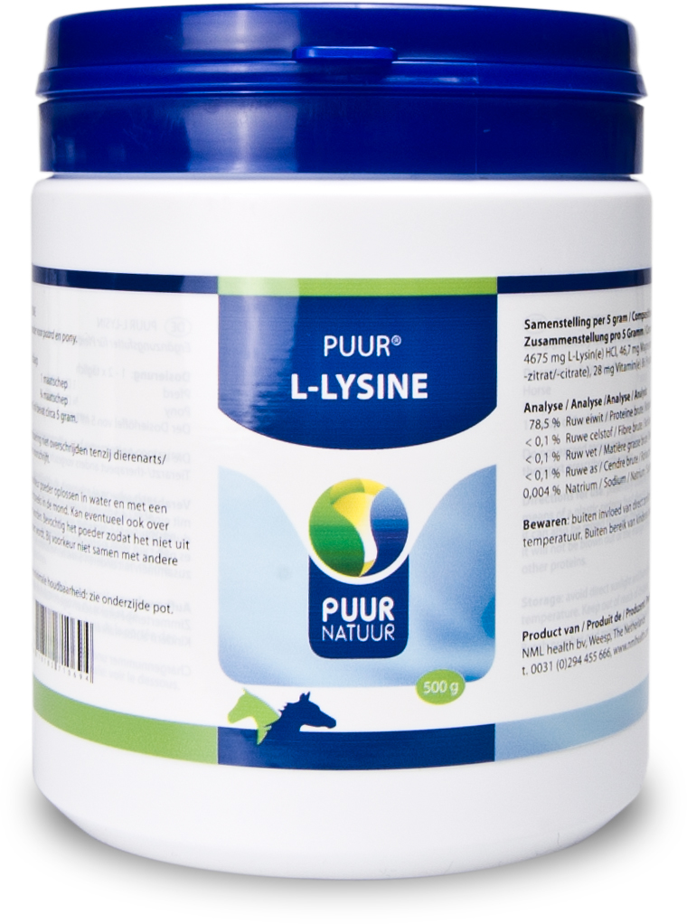 Puur L-Lysine Compleet P+P 500 gr.
