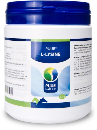 [PN71069] Puur L-Lysine Compleet P+P 500 gr.