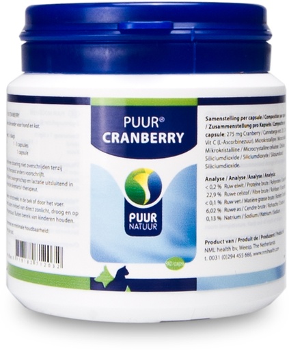 [PNCRANB] Puur Cranberry compleet hond&kat 90 cap.
