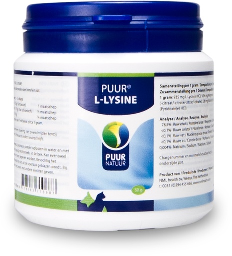 [PNLYS12042] Puur L-Lysine Hond & Kat Compl. 50 gr.