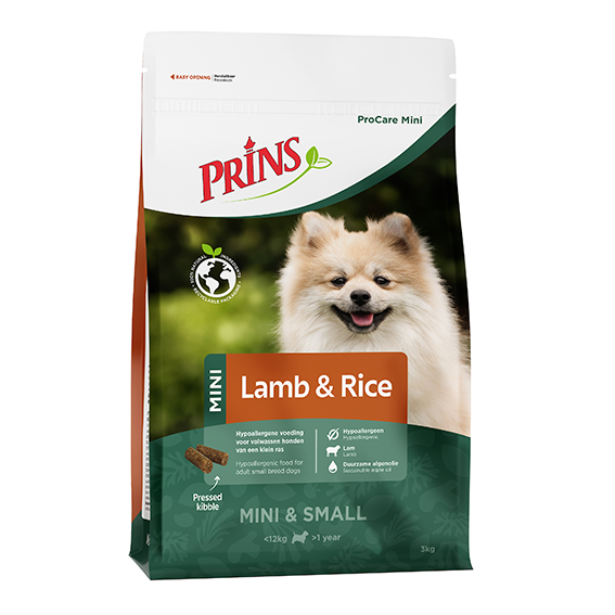 Prins ProCare Mini Lam en Rijst 3 kg.