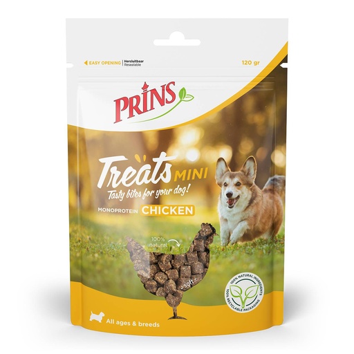 [PR33116] Prins Treats Dog Chicken Mini 10 x 120 gr.
