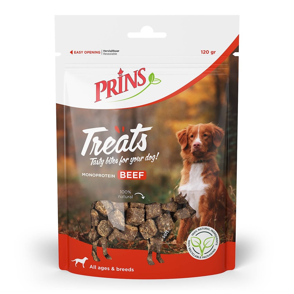 Prins Treats Dog Beef 10 x 120 gr.