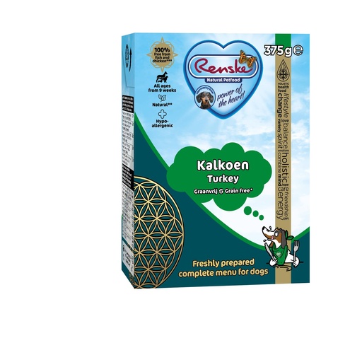 [REN24050] Renske Vers Tetra Kalkoen Graanvrij 12 x 375 gr.