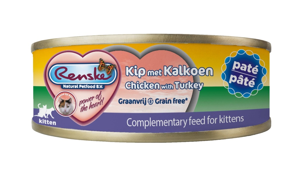 Renske Kat Blik Paté Kitten Kip met Kalkoen 24 x 70 gr.