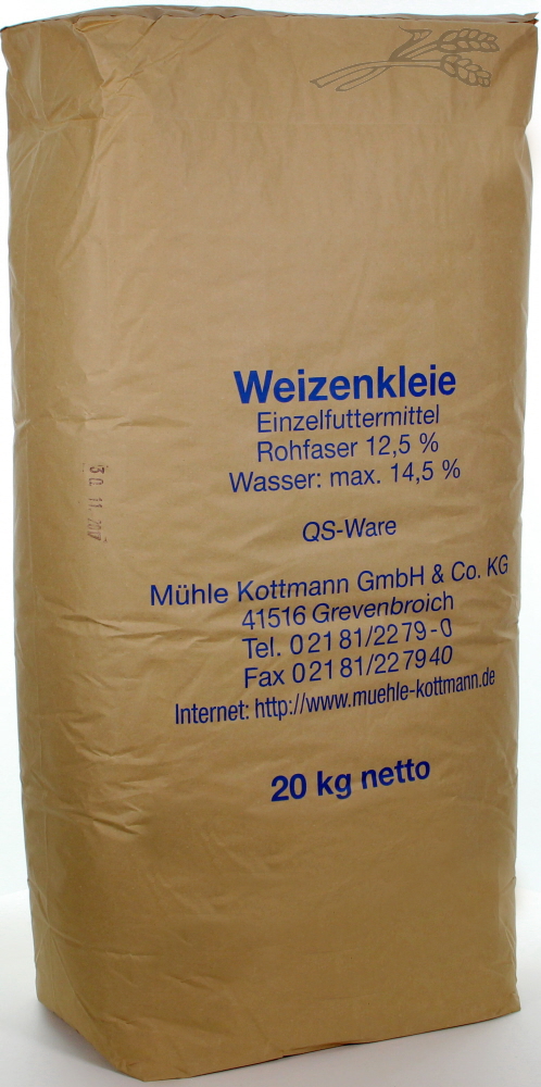Zemelen Duits Weizen kleie 20 kg.