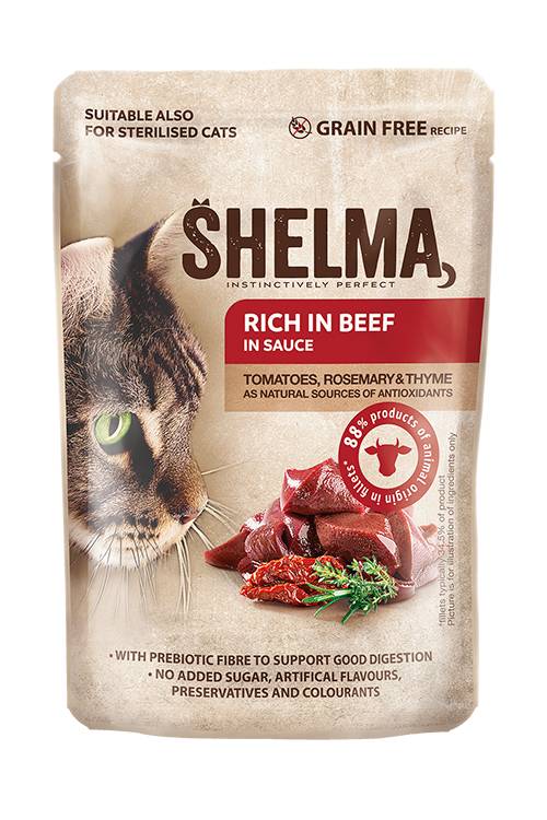 Shelma Pouch Fillets Beef/Tomatoes/Herbs 28 x 85 gr.