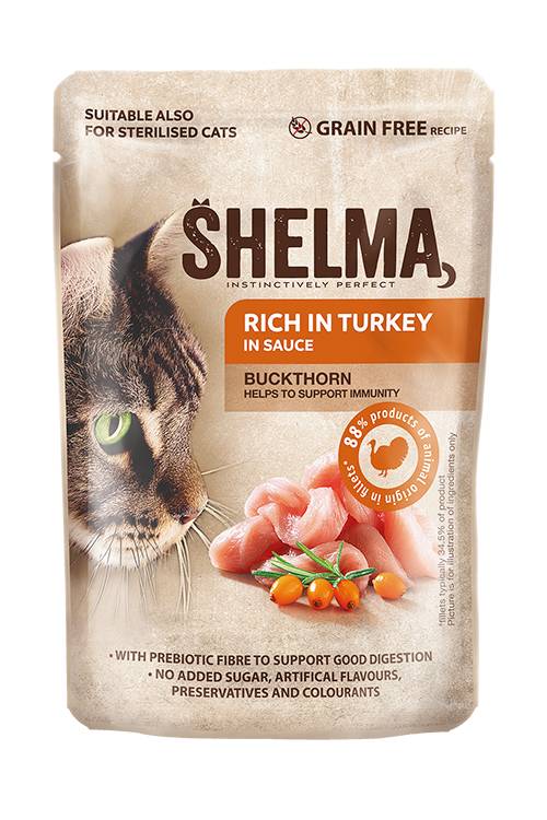 Shelma Pouch Fillets Turkey/Buckthorn 28 x 85 gr.