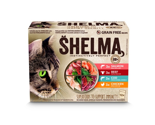 [SH40675] Shelma Pouch Fillets Fish Selection (4 x 12 x 85 gr.)