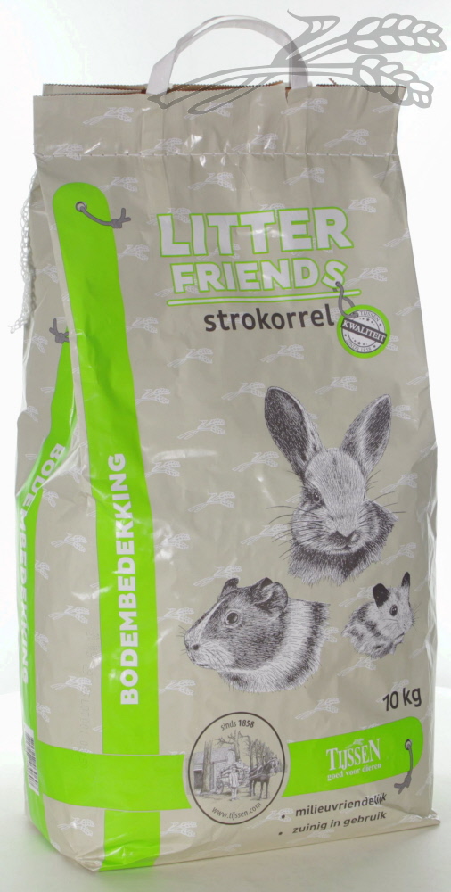 Tijssen Litter Friends Stro Korrel 10 kg 20 ltr.