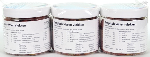 [TM64019] Tijssen Tropische Vissen Vlokken 3 x 200 ml.