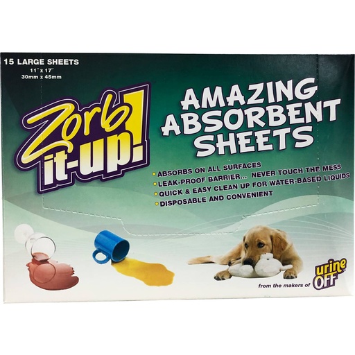 [UR01716] Urine Off Zorb it up Sheets 15 st.