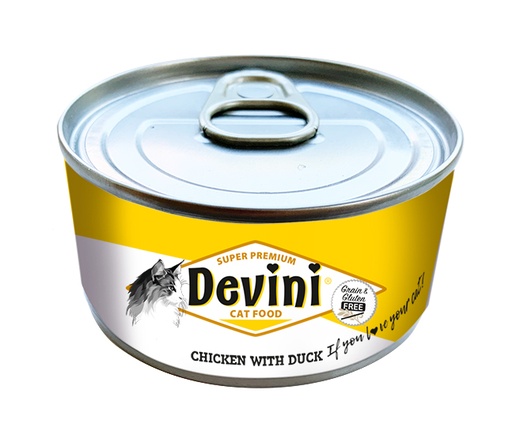[VBH29362] Devini Cat Chicken With Duck 12 x 70 gr.