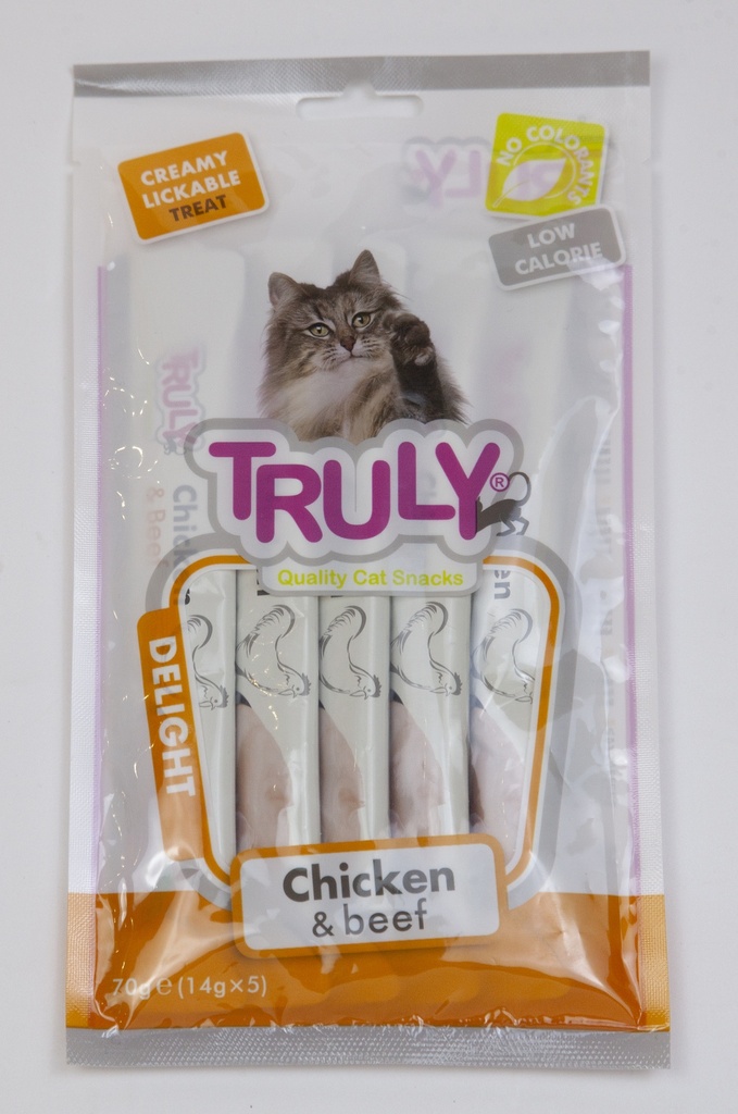 Truly Snacks Cat Lickable Chicken & Beef 70 gr.